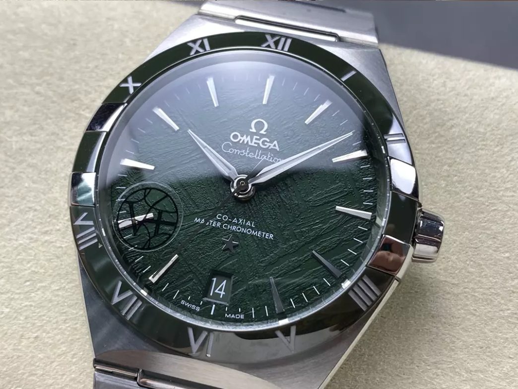 오메가 컨스텔레이션 41mm 운석 그린 다이얼, SS 브레이슬릿