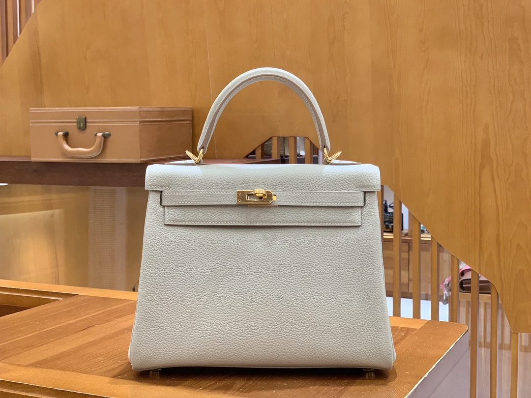 올수공 에르메스 켈리 25 토고 펄 그레이 골드 버클