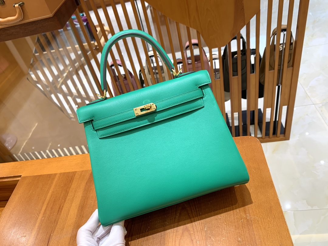 올수공 에르메스 켈리 25 토고 민트 그린 골드 버클