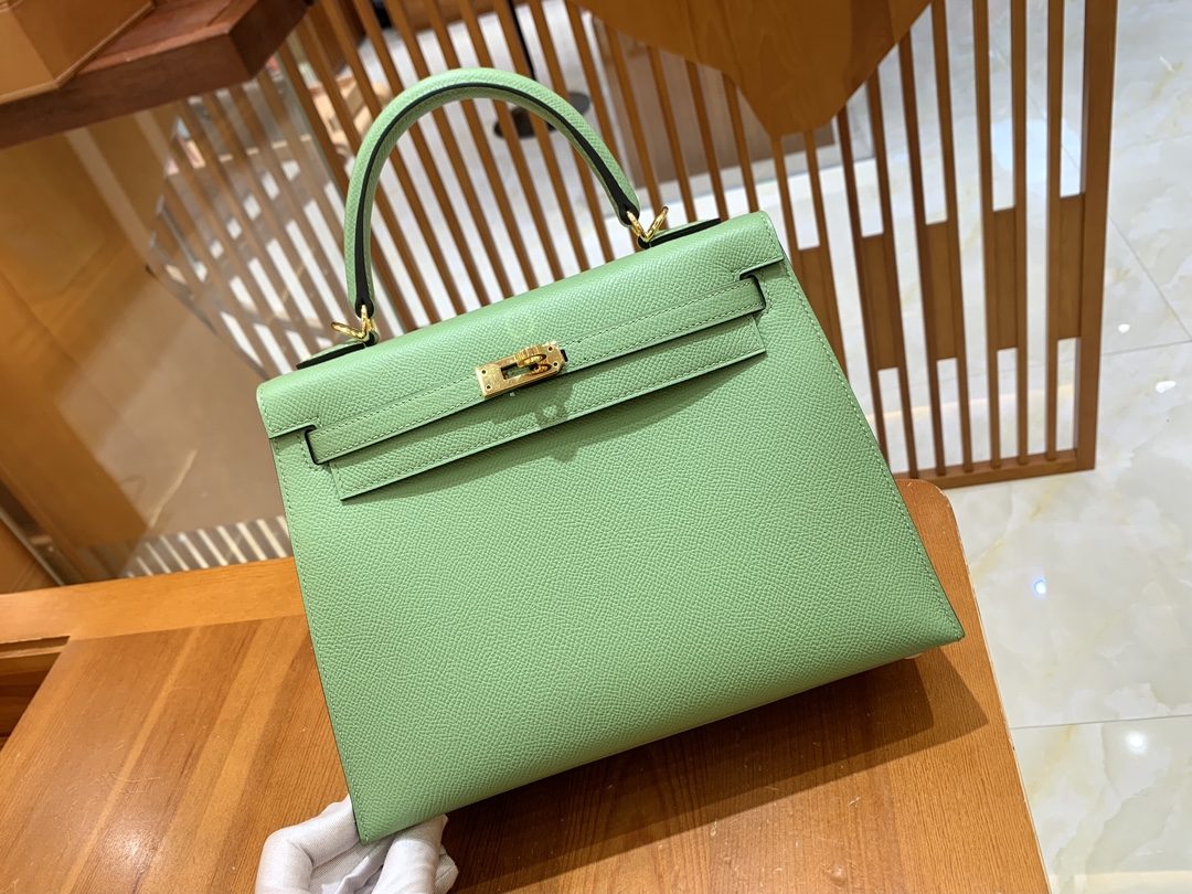 올수공 에르메스 켈리 25 엡송 아보카도 그린 골드 버클