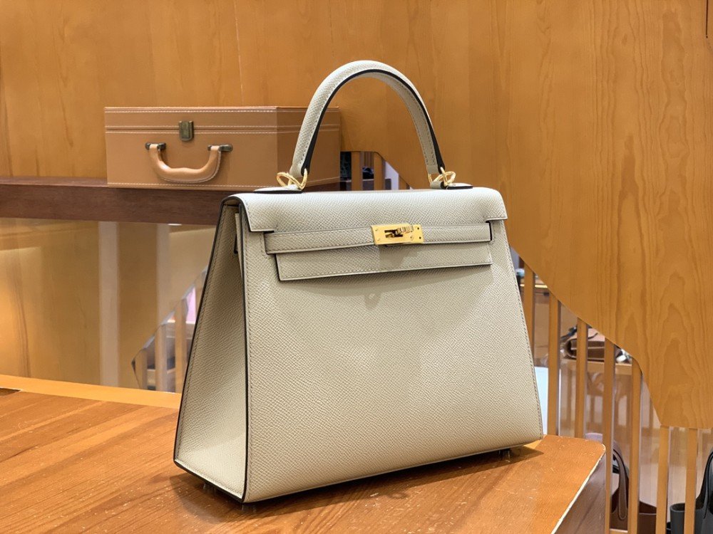 올수공 에르메스 켈리 25 엡송 트렌치 그레이 골드 버클