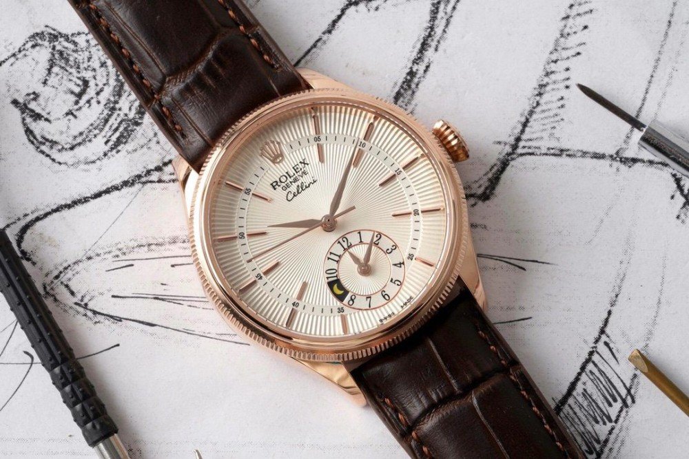 롤렉스 셀리니 시리즈 듀얼타임 로즈골드 39mm m50529-0009