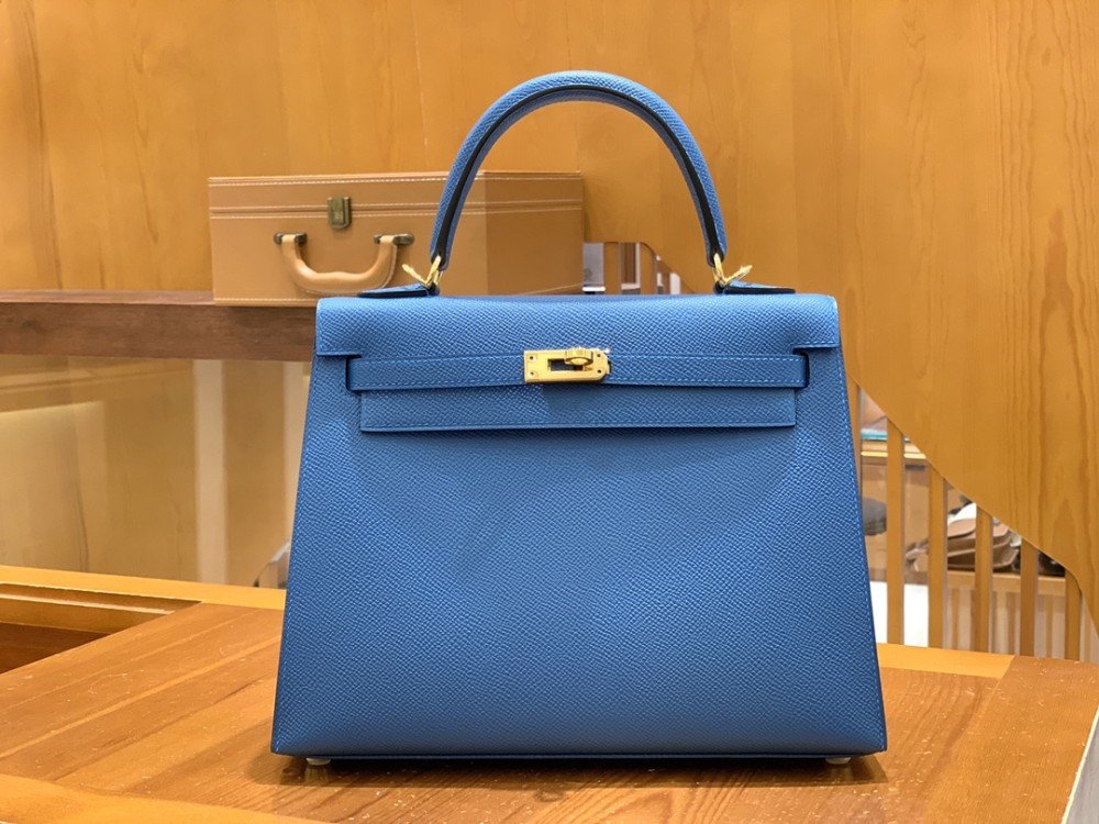 올수공 에르메스 켈리 25 엡송 블루 프라다 골드 버클