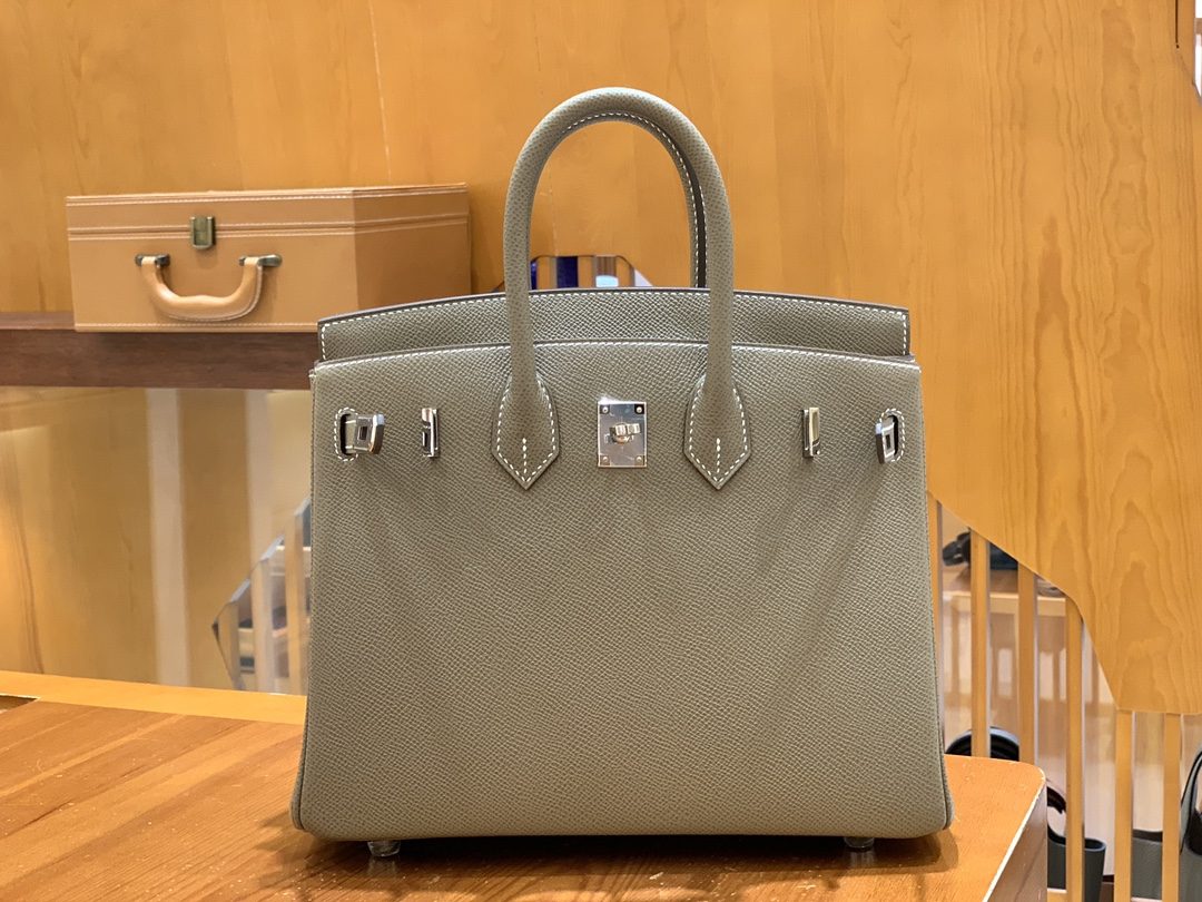 올수공 에르메스 버킨 25 엡송 엘리펀트 그레이 실버 버클