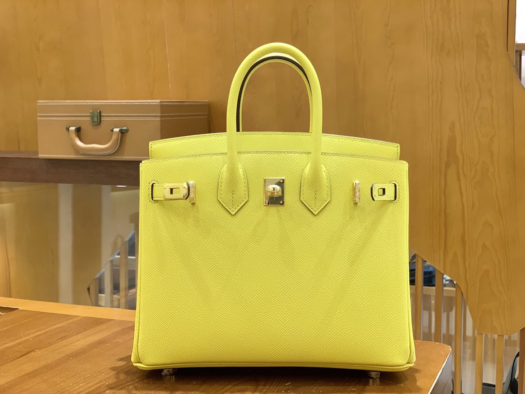 올수공 에르메스 버킨 25 엡송 레몬 옐로우 골드 버클