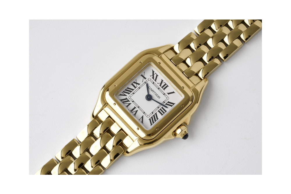 까르띠에 팬더 드 까르띠에 화이트 다이얼 쿼츠 옐로우골드 2size WGPN0016