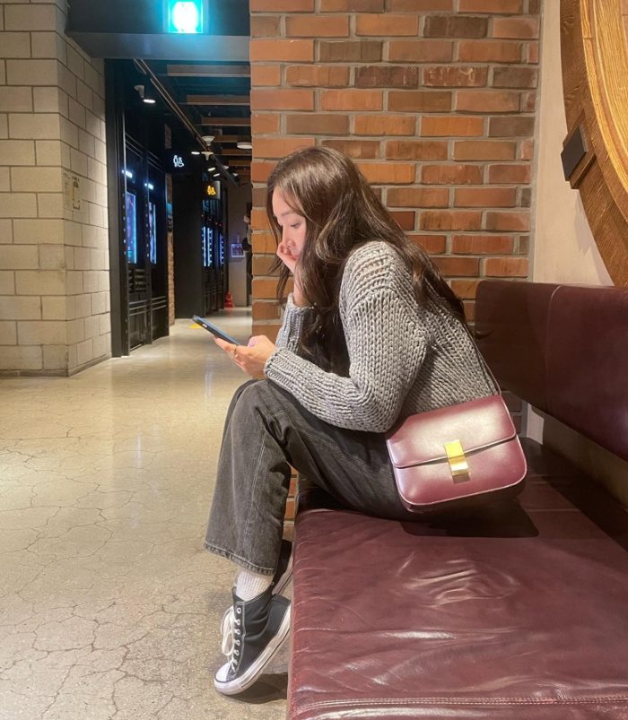 [최지우 PICK] 셀린느 미디엄 클래식 박스 백 버건디