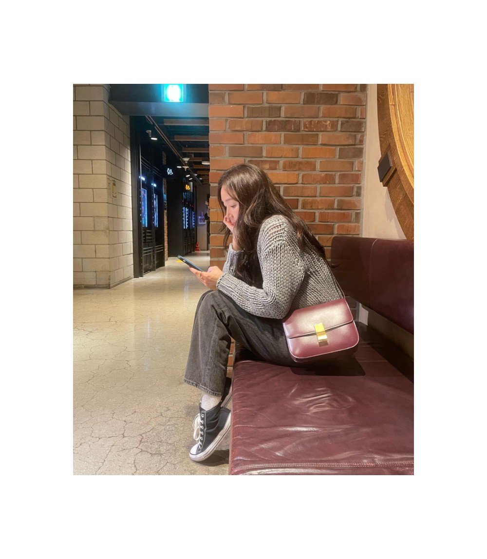 [최지우 PICK] 셀린느 미디엄 클래식 박스 백 버건디