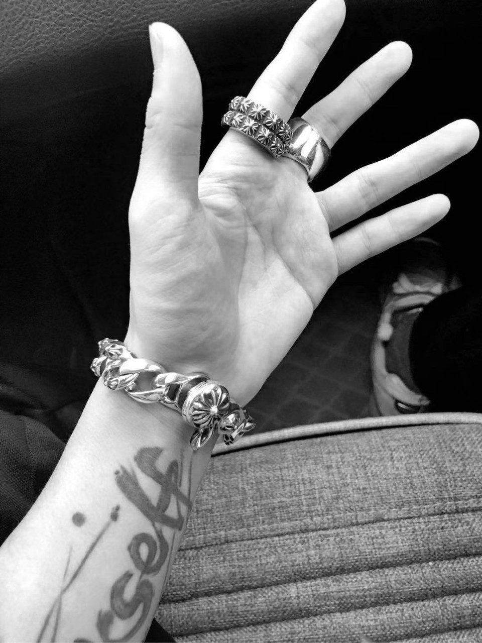 Chrome Hearts 크롬하츠 크로스 팬시 집게 체인 팔찌