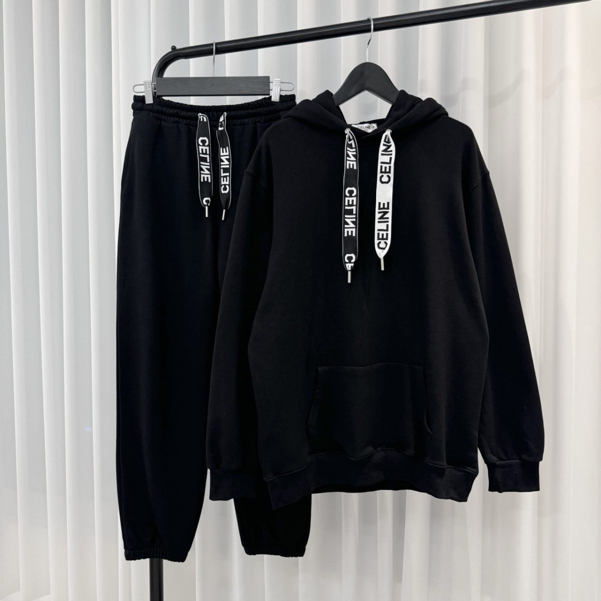 셀린느 로고 스트링 트랙 세트 블랙/그레이(남여공용)