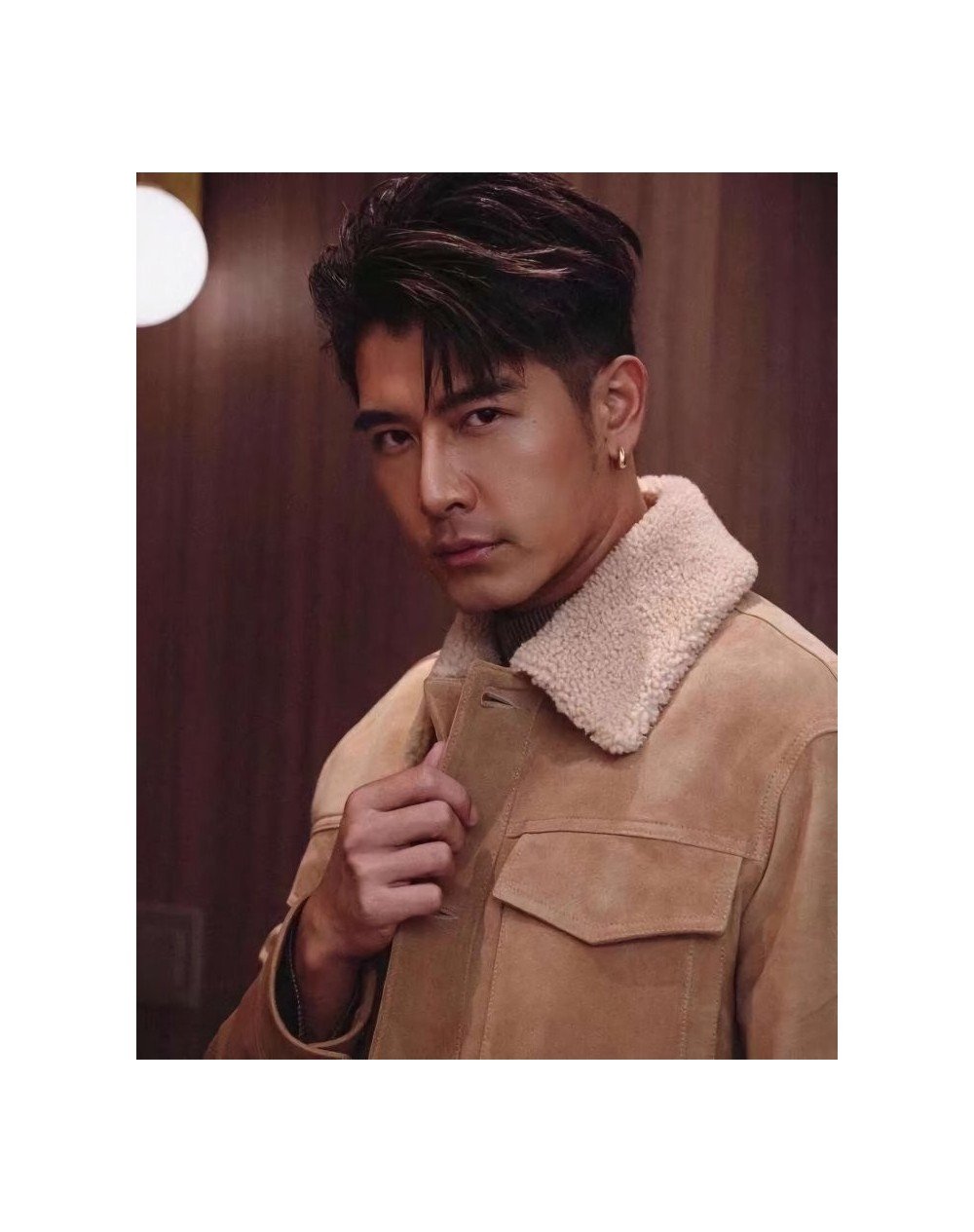 디올 시어링 카프스킨 스웨이드 자켓 베이지