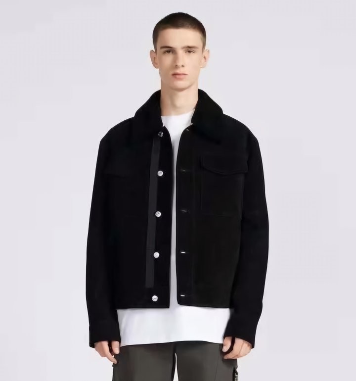 디올 시어링 카프스킨 스웨이드 자켓