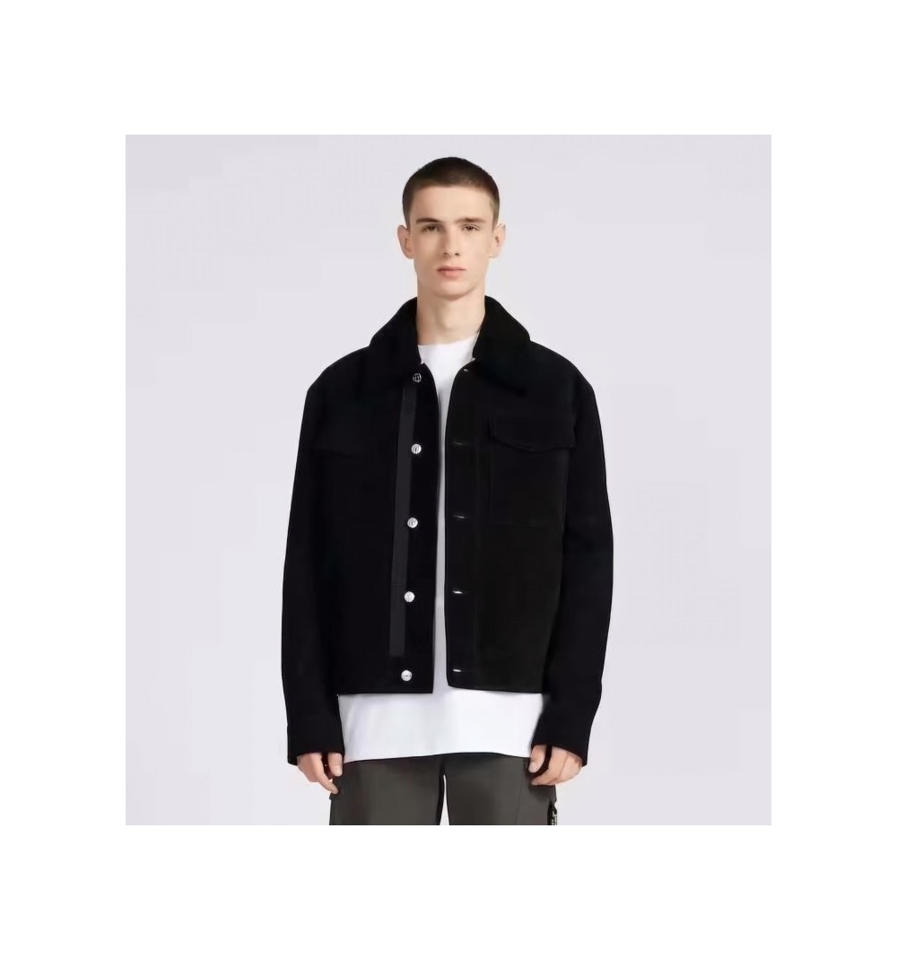 디올 시어링 카프스킨 스웨이드 자켓