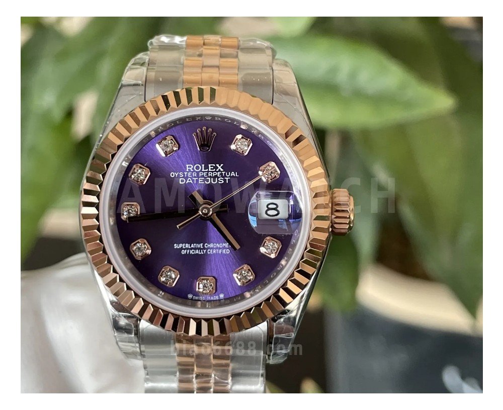 롤렉스 레이디 데이저스트 바이올렛 10P 다이얼 로즈골드 콤비 28mm 279171