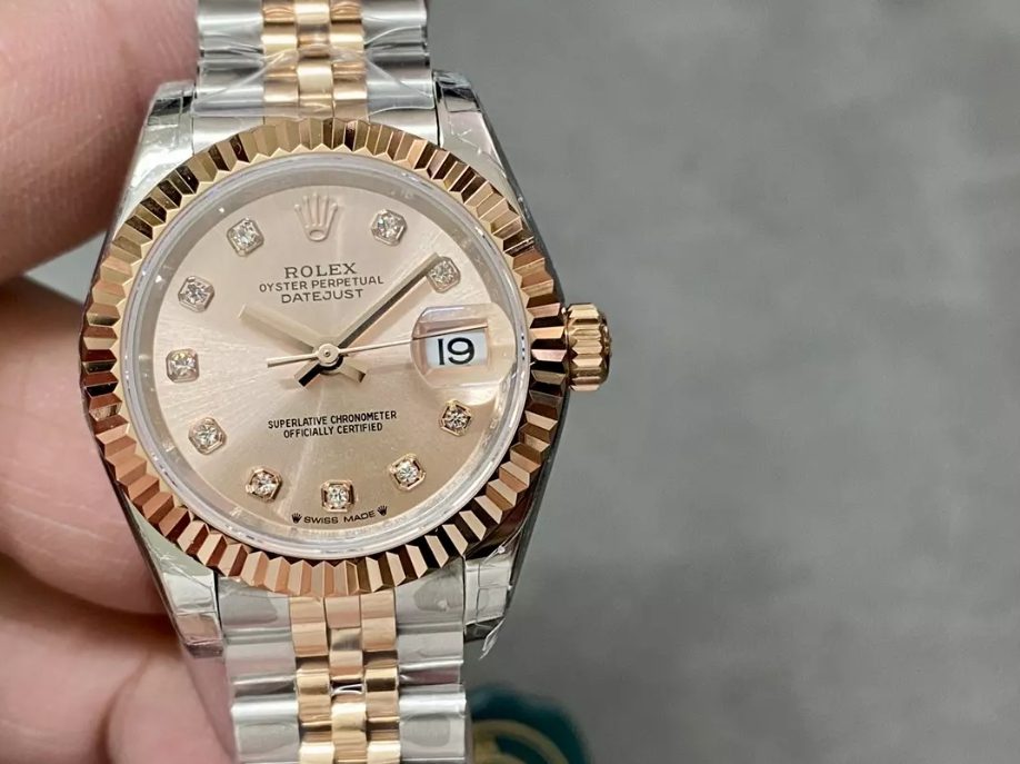 롤렉스 레이디 데이저스트 RG 다이얼 10P 다이아 콤비 28mm 279171
