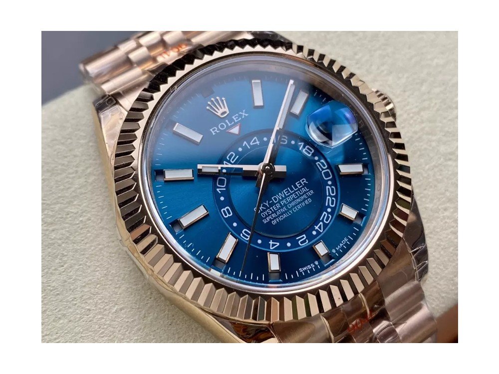 롤렉스 스카이드웰러 청판 다이얼 로즈골드 금통 쥬빌레 42mm 336935