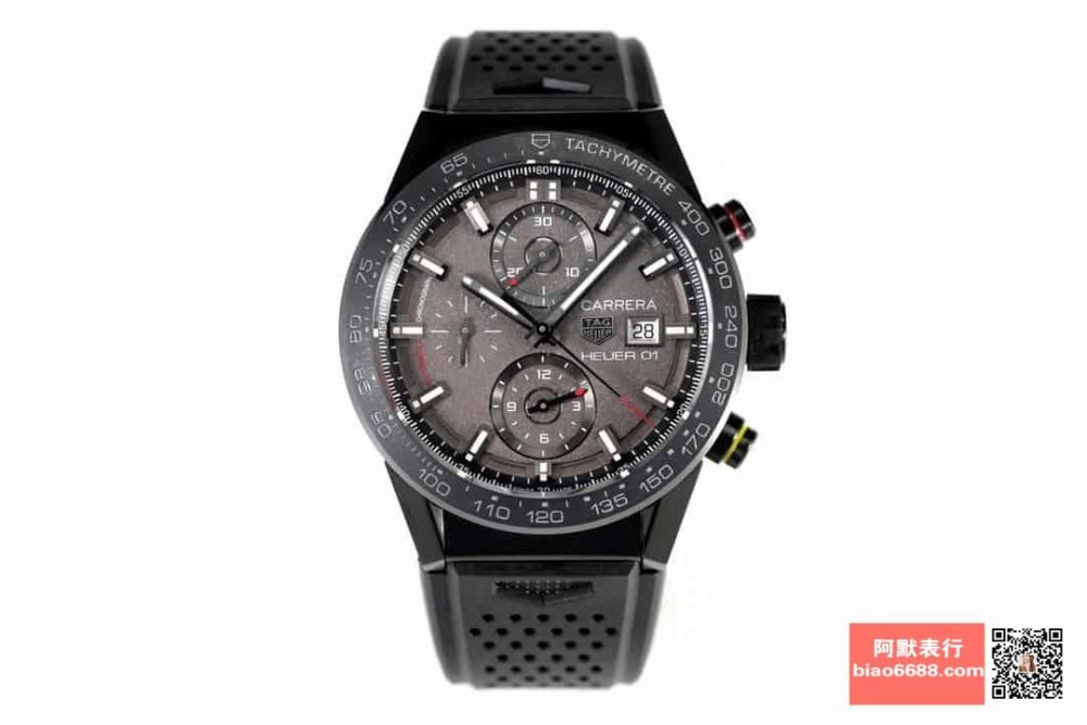 태그호이어 까레라 크로노그래프 문서피스 러버 스트랩 43mm CAR201J.FT6087