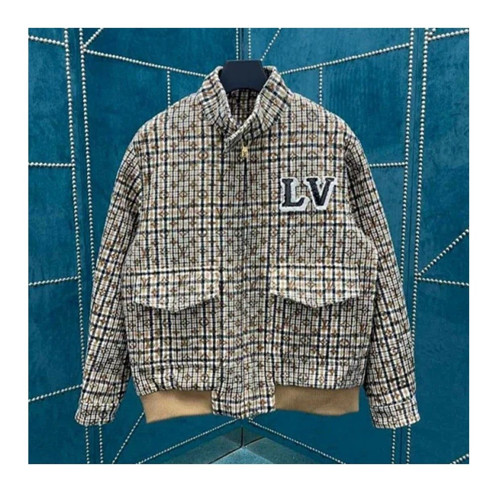 루이비통 모노그램 울 해링턴 블루종