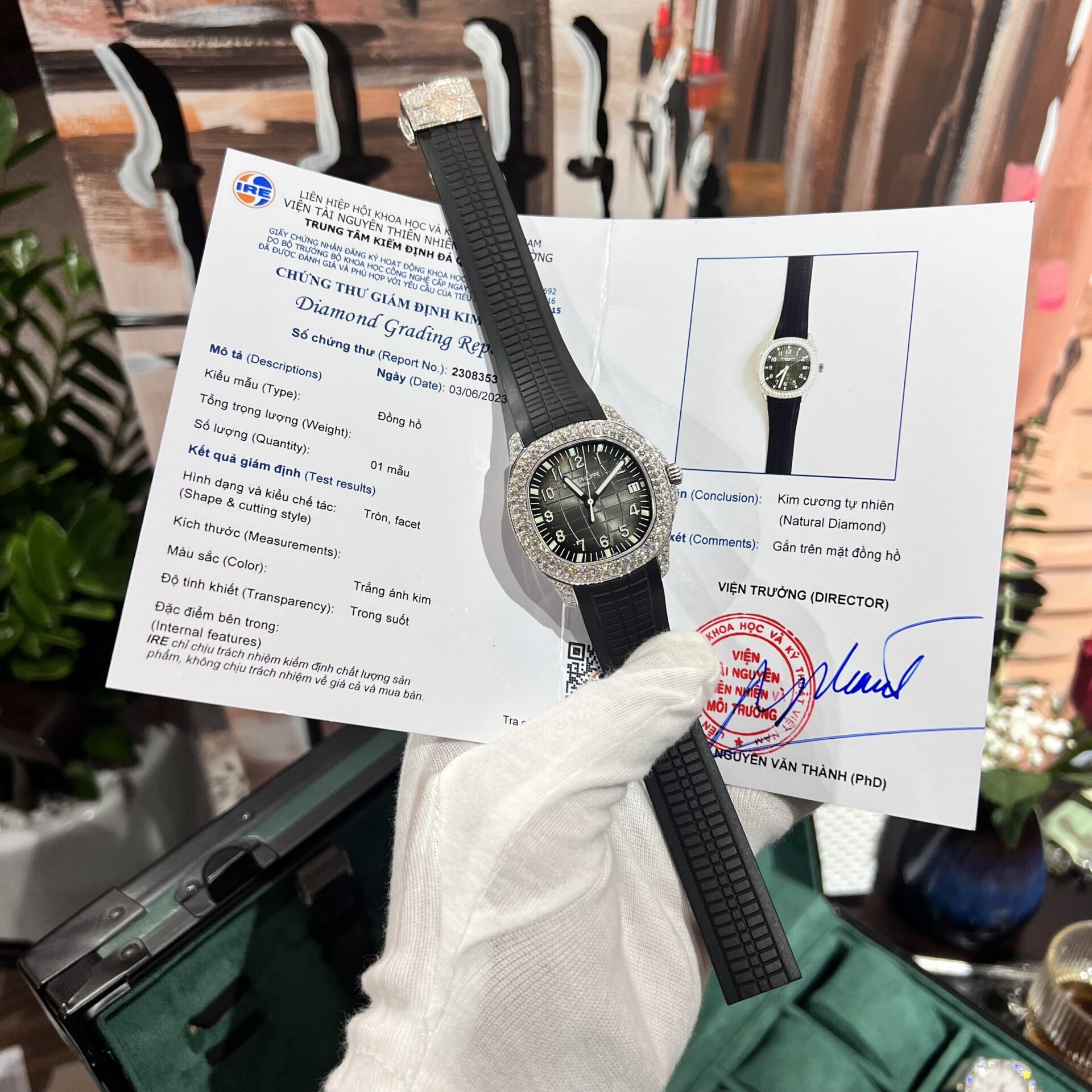 파텍필립 아쿠아넛 천연 다이아 세팅 5167