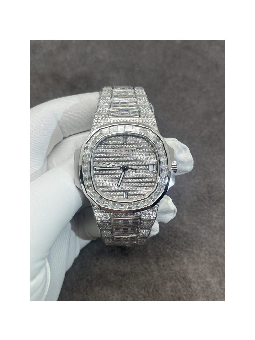 CNC 파텍필립 노틸러스 다이아 파베 세팅 5719