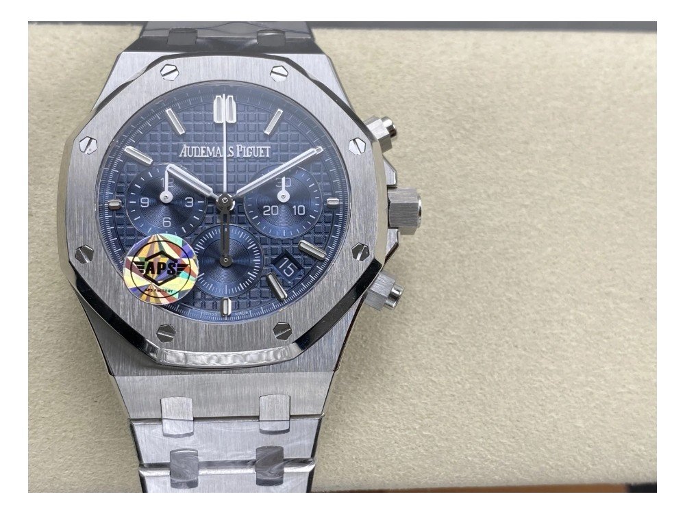 오데마피게 로얄오크 크로노그래프 블루다이얼 SS 브레이슬릿 41mm 26715